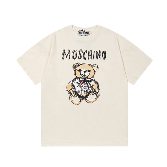 Moschino Tops - Moschino Cream Graphic T-Shirt